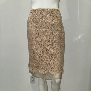 Kay Unger Beige Lace Skirt Size 6